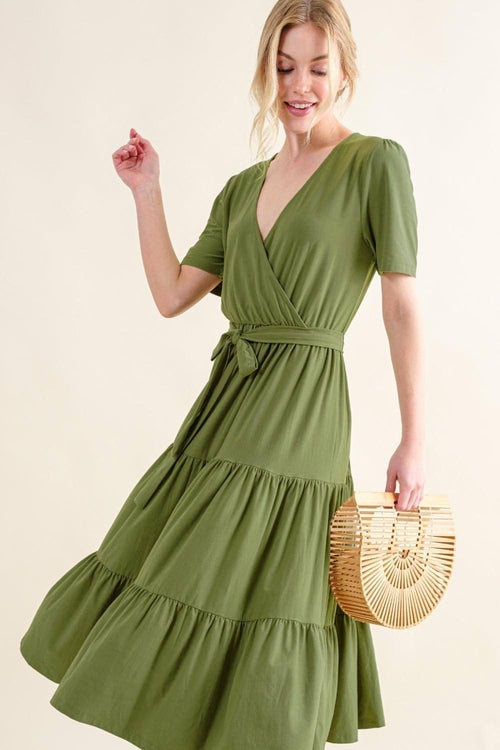 NORDHAVEN™ Women's V-Neck Drawstring Maxi Dress