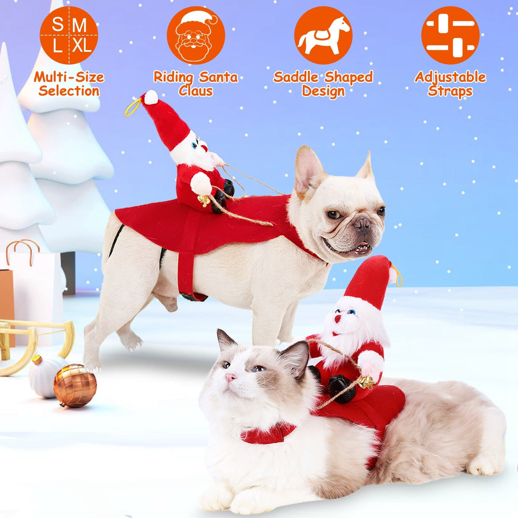 S-M-L-XL Options -- 1Pc Pet Christmas Costumes Red Winter Coat For Dog
