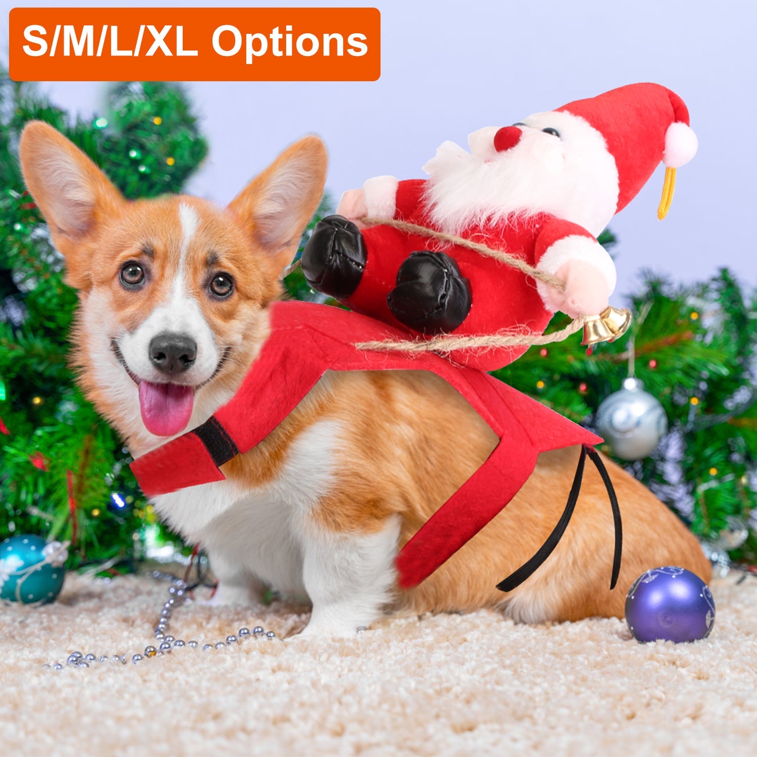 S-M-L-XL Options -- 1Pc Pet Christmas Costumes Red Winter Coat For Dog