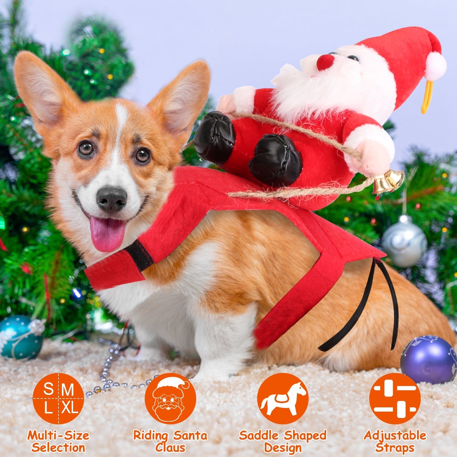 S-M-L-XL Options -- 1Pc Pet Christmas Costumes Red Winter Coat For Dog