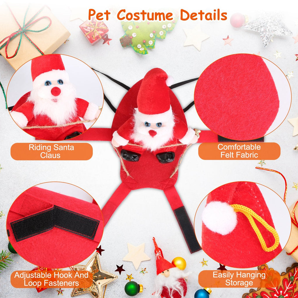 S-M-L-XL Options -- 1Pc Pet Christmas Costumes Red Winter Coat For Dog