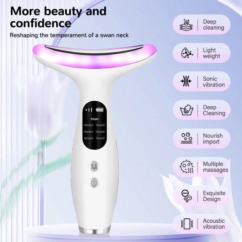 7Color Neck Face Massager Facial Massager Tool for Skin Care at