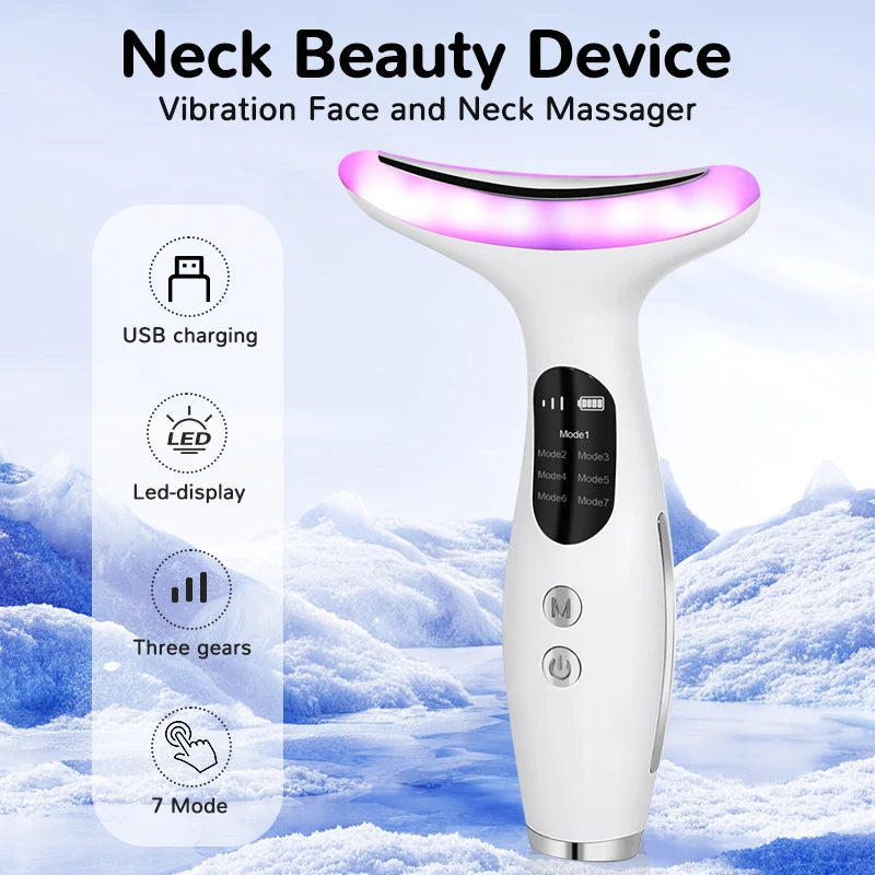7Color Neck Face Massager Facial Massager Tool for Skin Care at