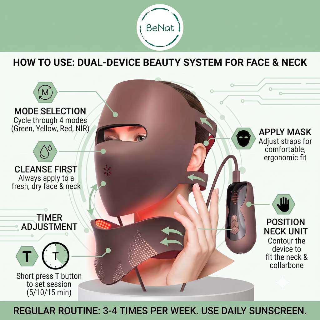 3D Phototherapy Anti-Aging Mask & Tachyphoton Neck Sculpting System