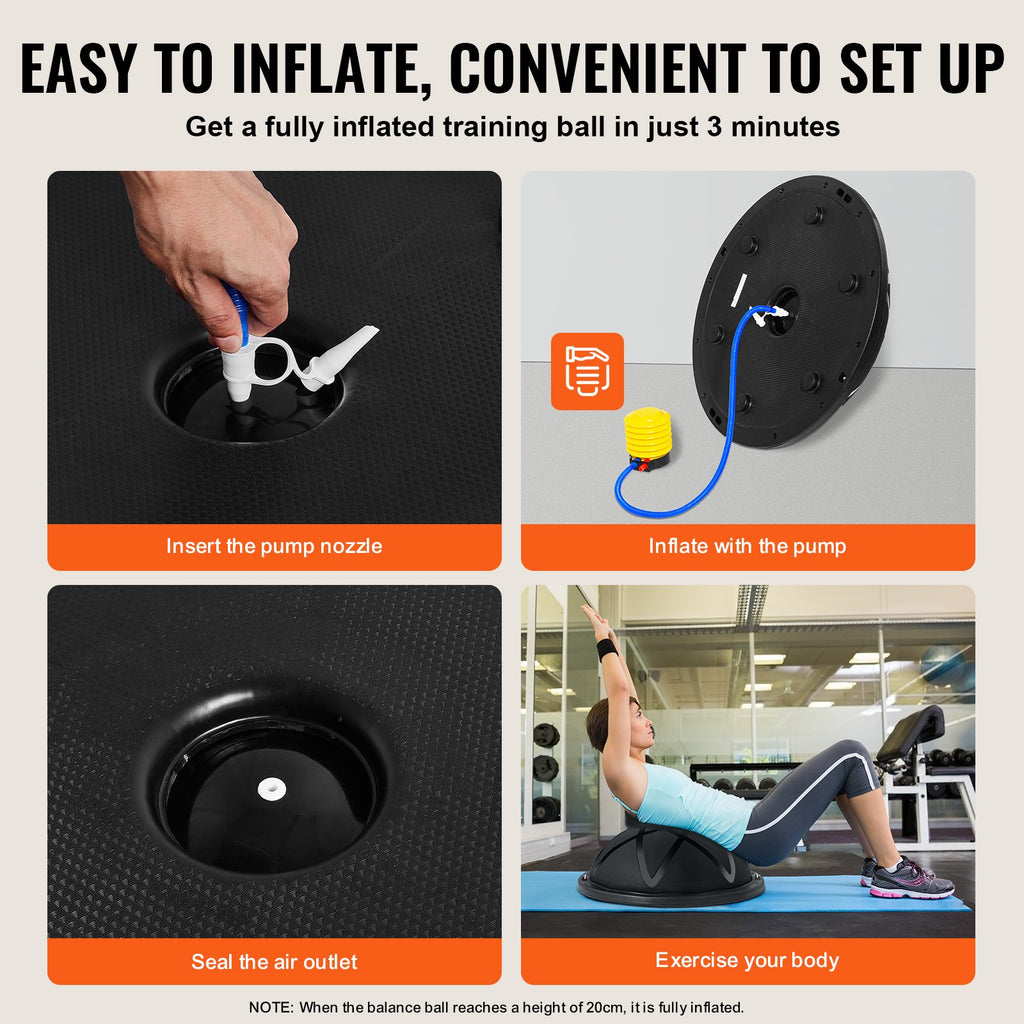 Half Exercise Ball Trainer, 23 inch Balance Ball Trainer, 660 lbs