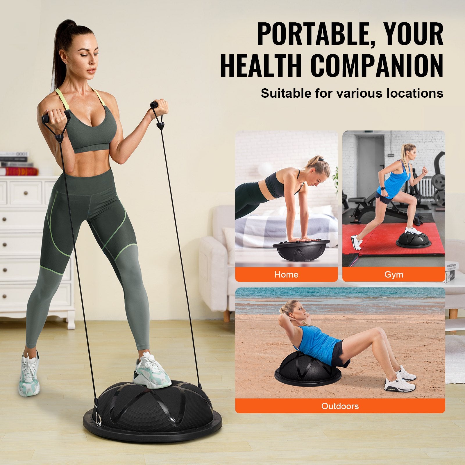 Half Exercise Ball Trainer, 23 inch Balance Ball Trainer, 660 lbs