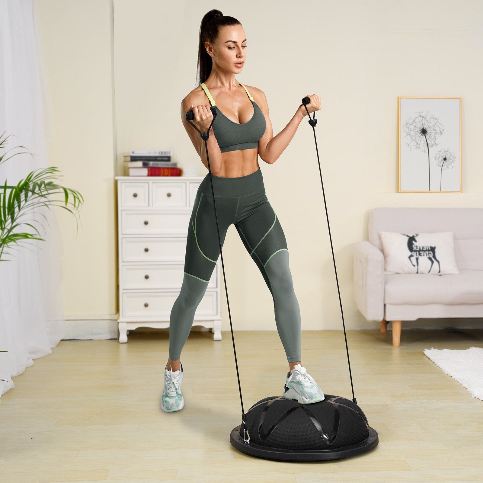 Half Exercise Ball Trainer, 23 inch Balance Ball Trainer, 660 lbs