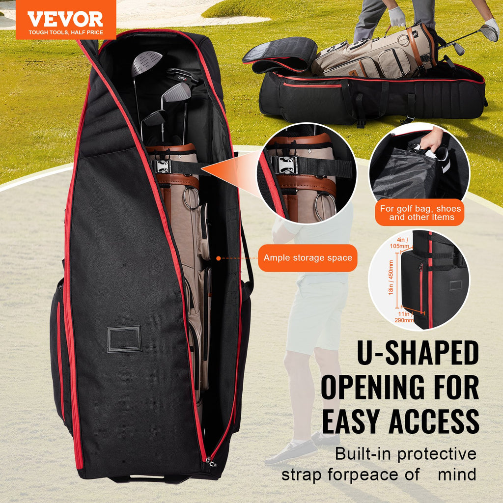 Golf Travel Bag, Outdoors Soft-Sided Golf Travel Cover, Heavy Duty