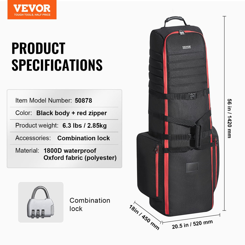 Golf Travel Bag, Outdoors Soft-Sided Golf Travel Cover, Heavy Duty