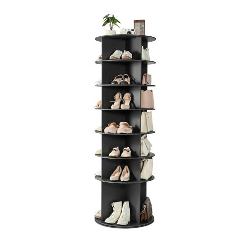 7 Tiers Rotating Shoe Rack Tower, 360掳 Spinning Shoe Rack, Revolving